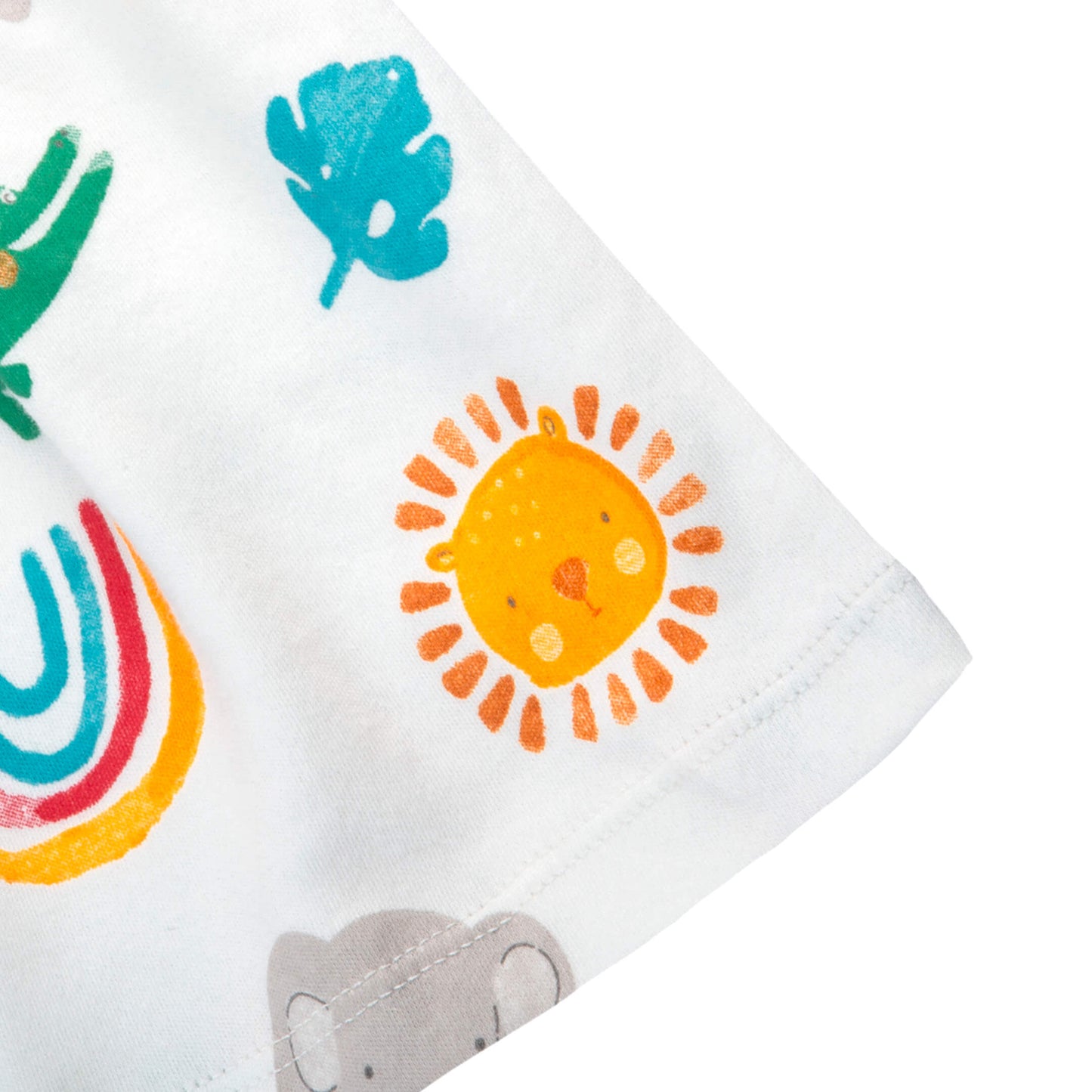 Printed - Short Sleeve Dress