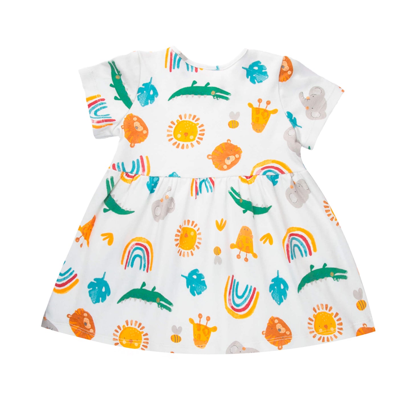 Printed - Short Sleeve Dress