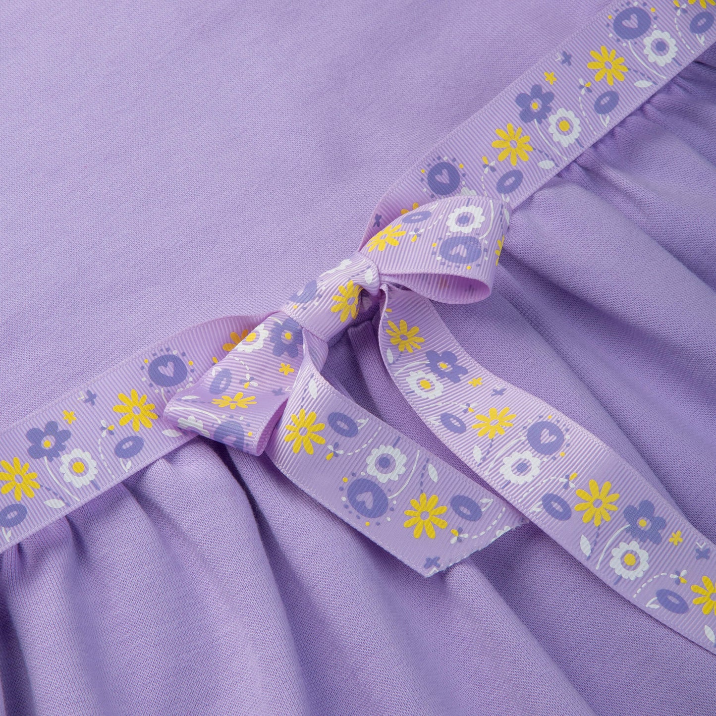 Purple - Short Sleeve Dress