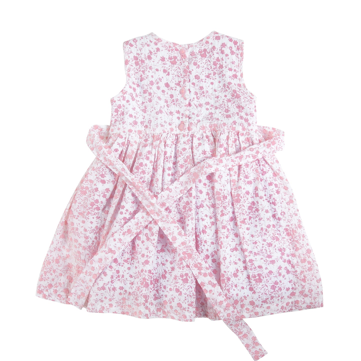 Lola Salmon Pink Smocking Dress