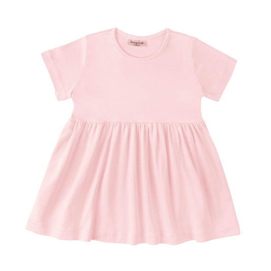 Light Pink - Short Sleeve Dress